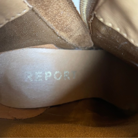 Report Moriah Sue Cuffed Ankle Boots Cognac Brown Suede Size 6.5 - Picture 3 of 8